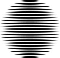 Circle Logo lines unusual icon Design,  horizontal stripes Geometric shape vector