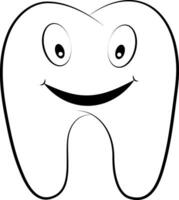 Cartoon teeth, molars emotions face, tooth comic smile, anger fun vector