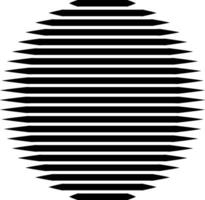 Circle Logo lines unusual icon Design,  horizontal stripes, Geometric shape vector