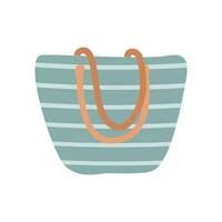 Womens beach bag isolated on white background. Summer icon for website, banner. vector