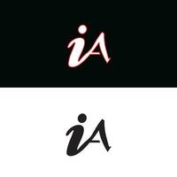 ia letterr vector logo design icon vector stock symbol template