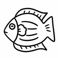 Arte ilustración de pescado icono foto