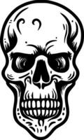 cartoon skull on white background photo