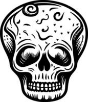 cartoon skull on white background photo