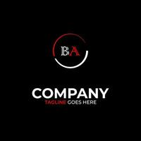 BA creative modern letters logo design template vector