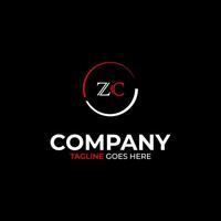 ZC creative modern letters logo design template vector