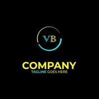 vb creativo moderno letras logo diseño modelo vector