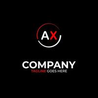 AX creative modern letters logo design template vector