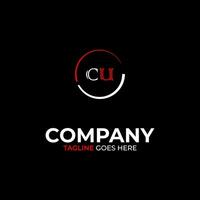 CU creative modern letters logo design template vector
