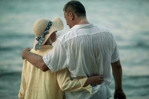 A romantic moment at the sea photo