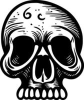 cartoon skull on white background photo