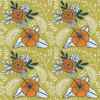 Floral seamless pattern. Floral repeat for textile and fabric. Flowers pattern vector