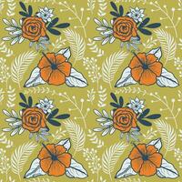 Floral seamless pattern. Floral repeat for textile and fabric. Flowers pattern vector