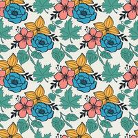 Floral seamless pattern. flowers pattern. floral repeat for fabric and textile vector