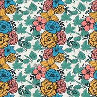 Floral seamless pattern. flowers pattern. floral repeat for fabric and textile vector