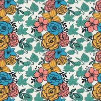 Floral seamless pattern. flowers pattern. floral repeat for fabric and textile vector