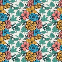 floral sin costura modelo. flores modelo. floral repetir para tela y textil vector