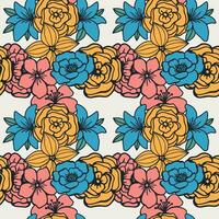 Floral seamless pattern. flowers pattern. floral repeat for fabric and textile vector