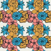 Floral seamless pattern. flowers pattern. floral repeat for fabric and textile vector