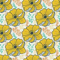 Floral seamless pattern. flowers pattern. floral repeat for fabric and textile vector