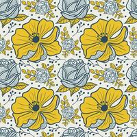 Floral seamless pattern. flowers pattern. floral repeat for fabric and textile vector