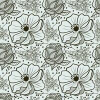 floral sin costura modelo. floral repetir para textil y tela. flores modelo vector