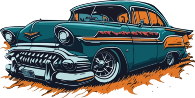 Old Car Mascot AI Generative png