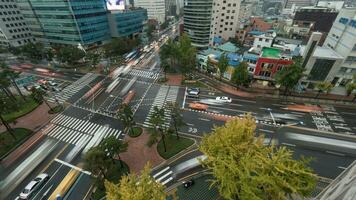 Transport traffic on junction in Seoul, South Korea photo