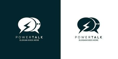 Power talk logo symbol or icon template. Free vector