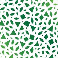 geometric pattern with leaves vector