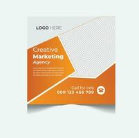 Creative Corporate business social media post template design collection free vector