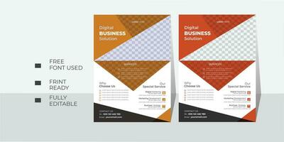 Creative Corporate business flye template design collection free vector