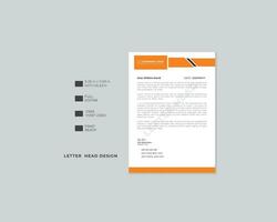 Creative letter head template design .Modern letterhead design template. vector