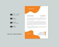 Creative letter head template design .Modern letterhead design template. vector