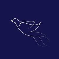 diseño de logotipo de paloma vector