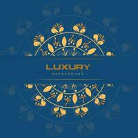 Creative luxury mandala design background in gold color. vector