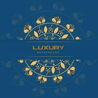 Creative luxury mandala design background in gold color. vector