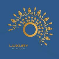 Creative luxury mandala design background in gold color. vector