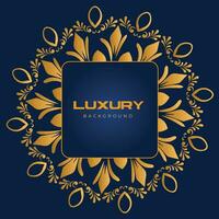 Creative luxury mandala design background in gold color. vector