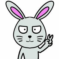 rabbit animal cartoon icon image illustration photo