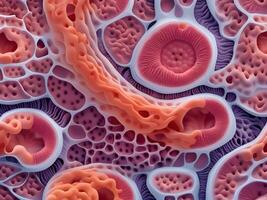 microscópico células textura , 3d ilustración foto