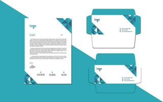 This is a letterhead with envelope, the letterhead size is A4 size . This design is free for everyone vector