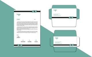 This is a letterhead with envelope, the letterhead size is A4 size . This design is free for everyone vector