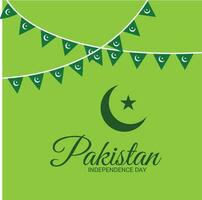 Vector illustration of a Background for Pakistan Independence Day.