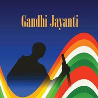 vector illustration of a Background for Gandhi Jayanti.