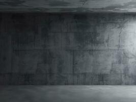 dark concrete empty room interior photo