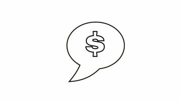 animated video of a sketch forming a message with a dollar sign