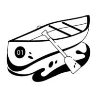 Trendy Tripping Canoe vector