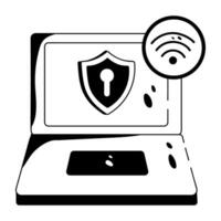 seguridad de internet de moda vector