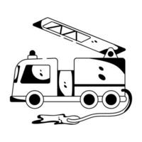 Trendy Fire Truck vector